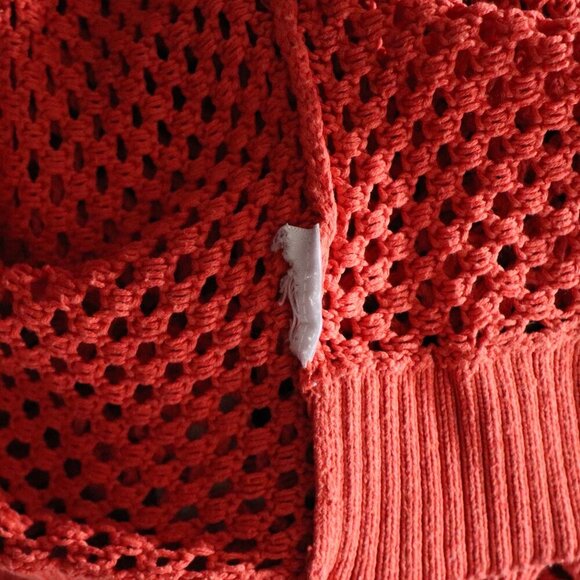 Michael Kors Womens Sz M Open Weave Lightweight Stretch Crochet Pullover Sweater - Picture 10 of 10